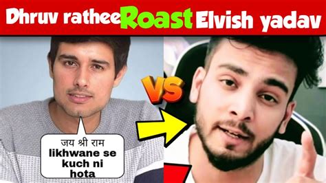 Dhruv Rathee Roast Elvish Yadav 😲dhruv Rathee On Elvish Yadav Dhruv