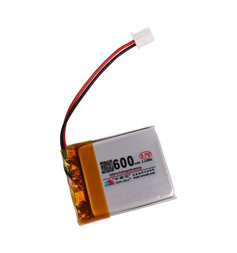 LiPo Battery 3 7V 600mAh Lightweight Rechargeable Battery