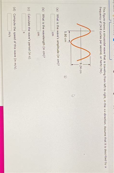 [solved] This Figure Shows A Sinusoidal Wave That Is Traveling From