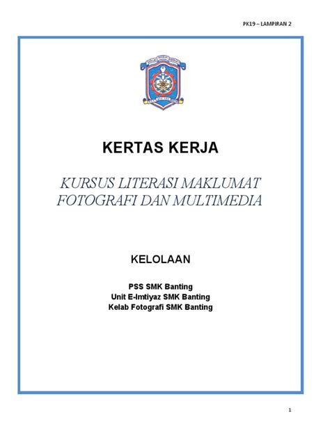 Kertas Kerja Krusus Fotografi Pdf