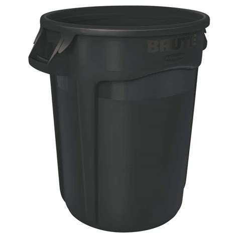 Rubbermaid Commercial Products Brute 44 Gal Black Round Vented Trash