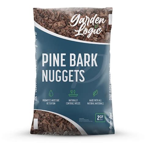 Garden Logic 2 Cu Ft Pine Bark Nuggets Pbn2g The Home Depot