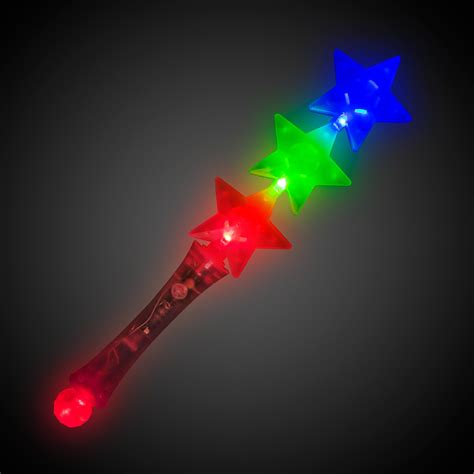 Triple Star LED Wand Light Up Novelties