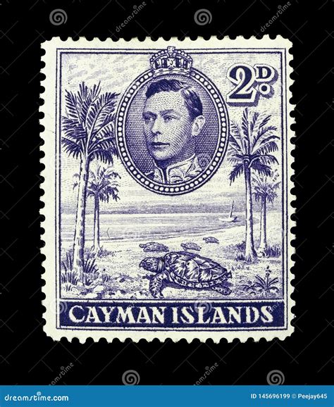 Colourful Cayman Islands Postage Stamps Imagen De Archivo Editorial