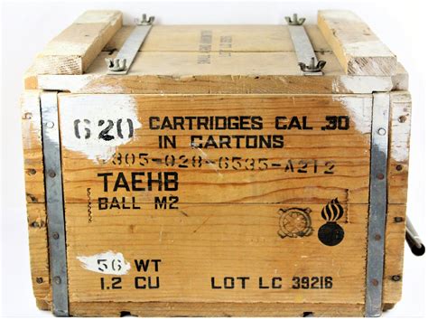 Vintage Wooden Ammunition Crate Wood Shipping Crate