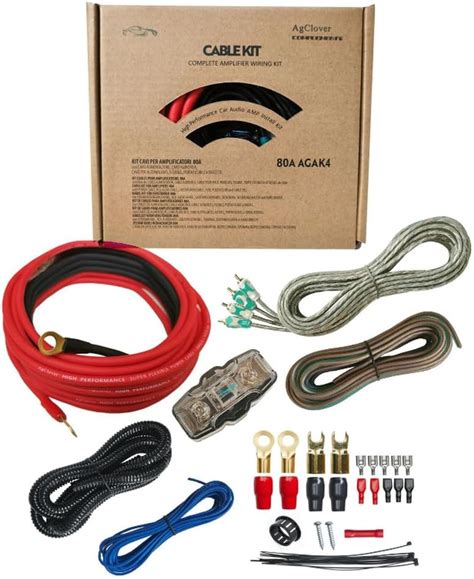 AgClover 4 Gauge CCA Amplifier Installation Wiring Kit 1000W Power