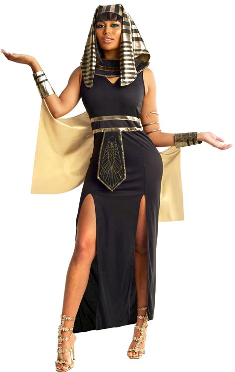 Morph Womens Cleopatra Costume Ladies Egyptian Queen Princess Dress Halloween Halloween Black S