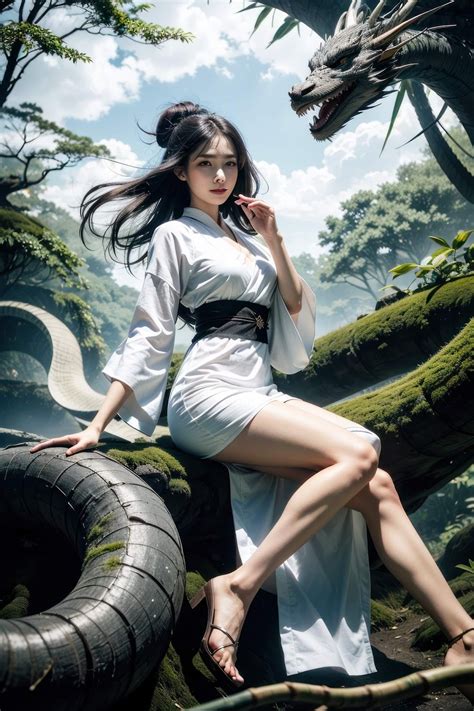 Tải Download hình nền Hot Girl và con Rồng cực chất miễn phí