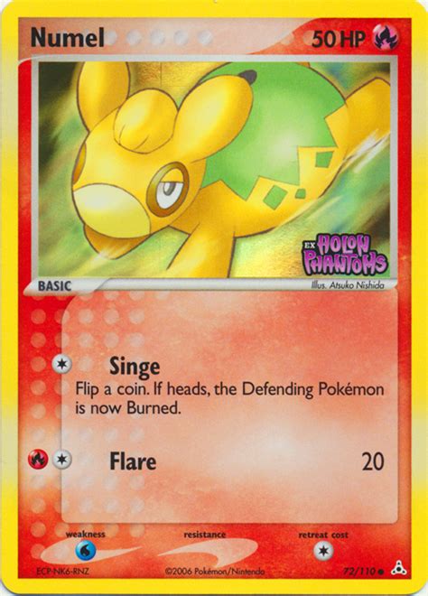 Pokémon EX Holon Phantoms Card 072 Numel Parallel Reverse Holo Arcade