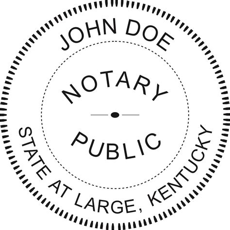 Kentucky Pre Inked Notary Seal Stamp