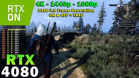 The Witcher 3 NextGen Ray Tracing RTX 4080 5800X3D 4K 1440p 1080p