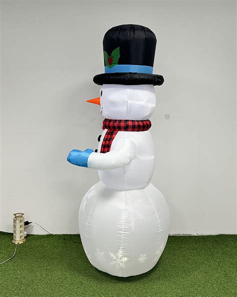 7FT XMAS INFLATABLE SNOWMAN WITH CANDY WITH LED LIGHTS HOLIDAY OUTDOOR ...