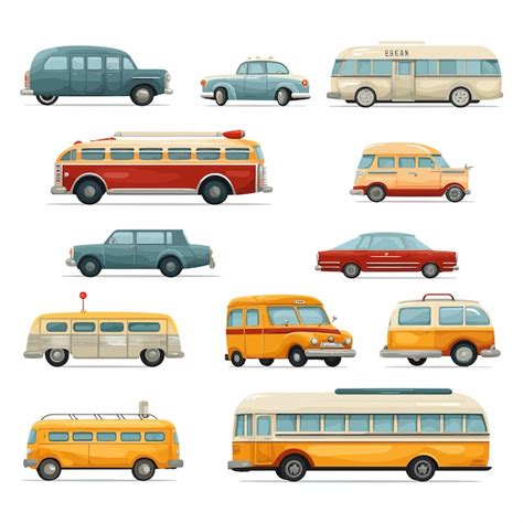 Premium Vector Set Of Transportation Vehicle