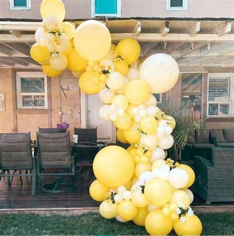 Pcs Yellow Balloons Garland Arch Kit For Baby Shower Etsy