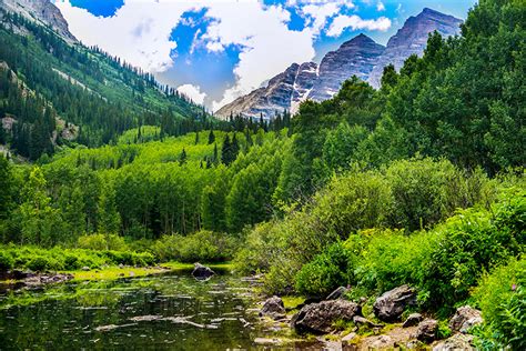 Fonds Decran Usa Photographie De Paysage Montagnes Lac Forêts Maroon