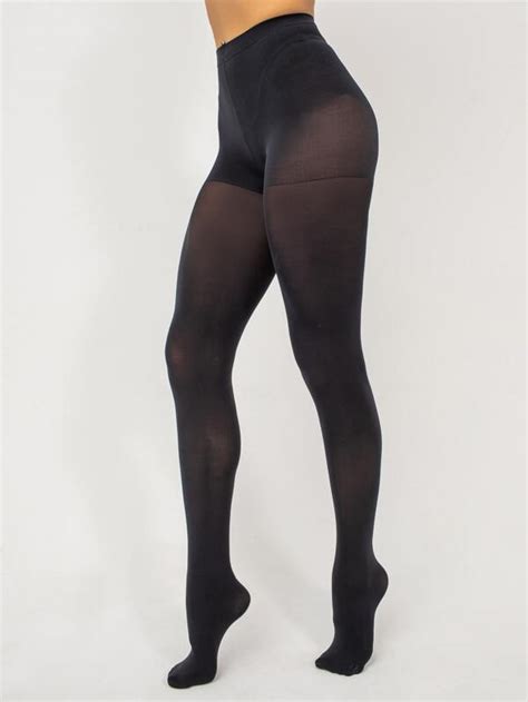 Plain Black Snag Tights For Women Shein Uk