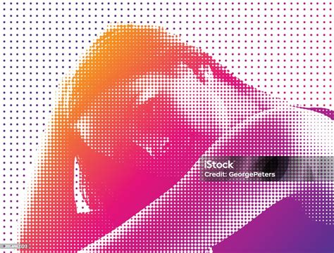 Portrait Of Relaxed Woman With Contented Emotion Stock Illustration ...