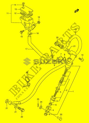 Rear Master Cylinder Gs K E K Motorcycle Suzuki Microfiche