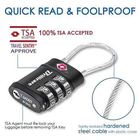 Snapklik 2 Pack TSA Approved Luggage Locks Combination Travel