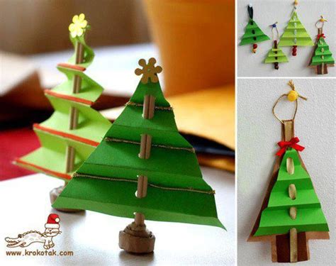 pinos de papel Mini árbol de navidad Árboles de navidad de papel