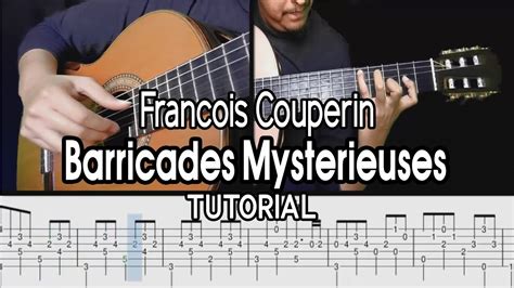 Couperin Les Barricades Mysterieuses Guitar Tutorial YouTube