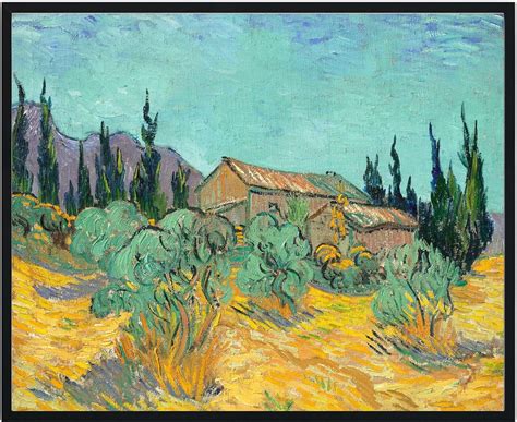 Avoi Van Gogh Art Print Poster Cabanes De Bois Parmi Les Oliviers Et