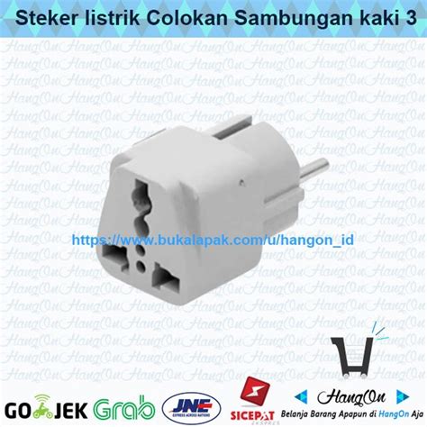 Jual Steker Listrik Colokan Sambungan Kaki 3 Ke Kaki 2 Bulat EU Plug