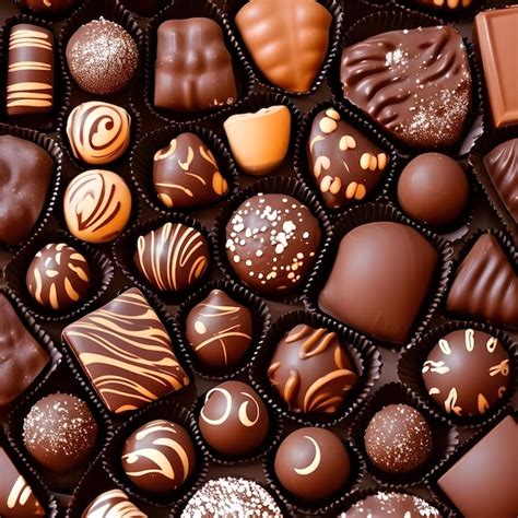 Premium Ai Image A Box Of Chocolates With Chocolates In The Middle