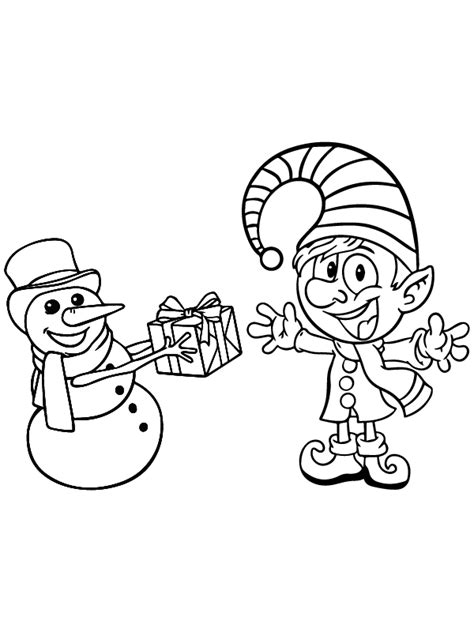 Cute Christmas Coloring Page