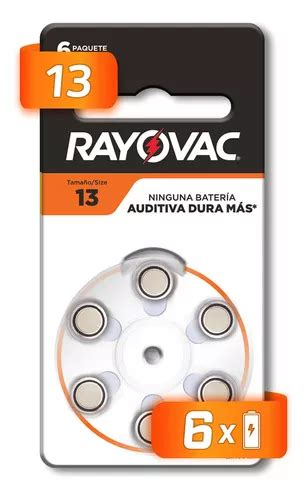 Pila Botón Rayovac Auditiva 13 Premium 6 Unidades 1 45v Cuotas sin