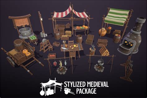 Stylized Medieval Package 3d Props Unity Asset Store