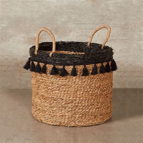 Natural Fiber Foldable Basket Set Of Water Hyacinth Basket Storage