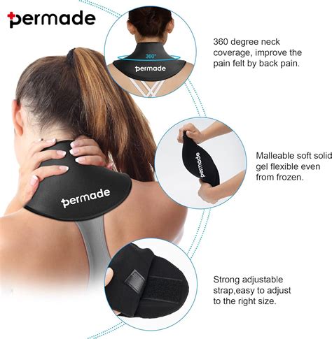 Reusable Neck Shoulder Ice Pack Hot Cold Therapy Wrap For Injuries Swelling Bruises