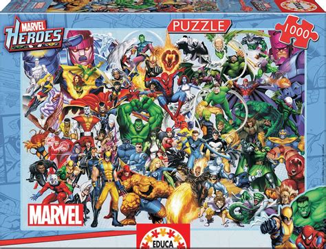 Educa 15193 Puzzle Adulte Marvel Comics 1000 Pièces Super Heroes