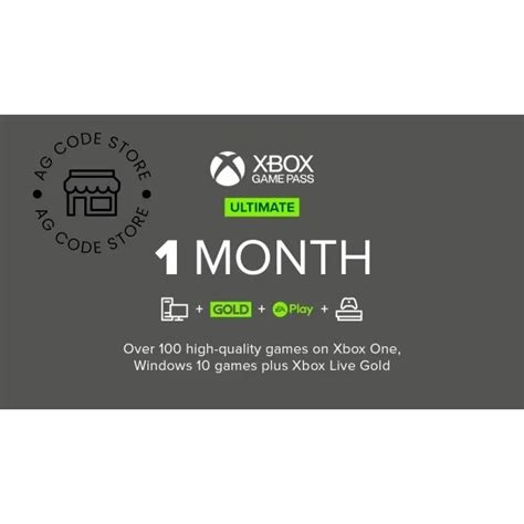 Xbox Game Pass Ultimate 1 Month Membership Us Only No Stackable