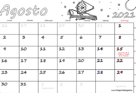Calendario Agosto 2021 Para Imprimir Imprimir El Pdf Gratis