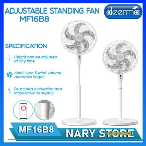 Nary Deerma Floor Standing Fan Mf B Adjustable Height Light Weight