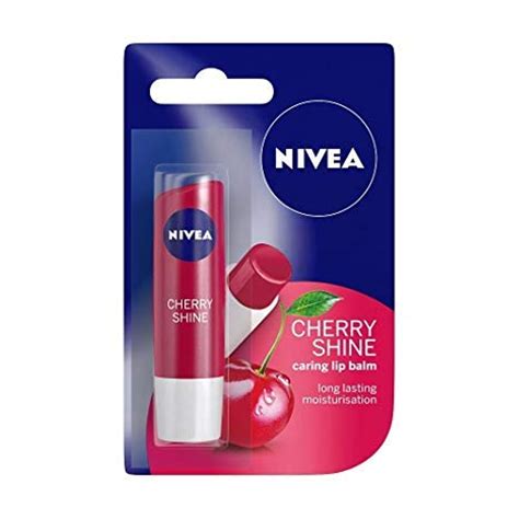 Amazon Nivea Cherry Shine Caring Lip Balm Hidrataci N De Larga