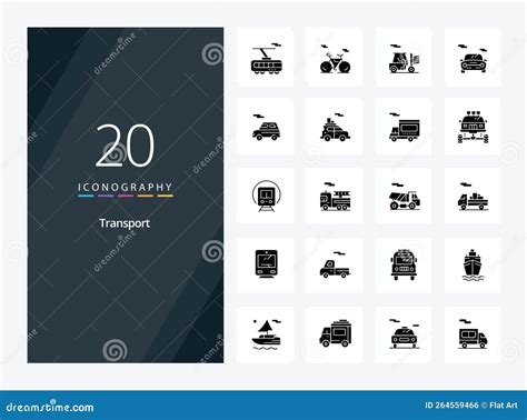 Transport Solid Glyph Icon For Presentation Stock Vector