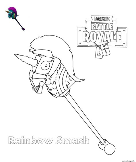 Coloriage Rainbow Smash Fortnite JeColorie