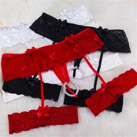 Calcinha Tailandesa Pérolas Estimulantes Fio Dental Lingerie Sexy