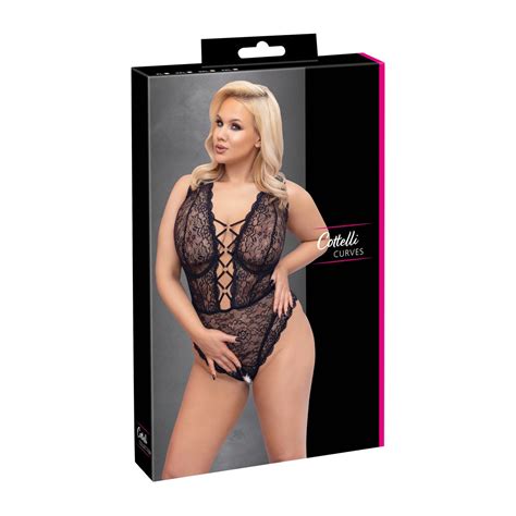 Cottelli Curves Bundl S Body Med Elastiske Blonder Sexnetto