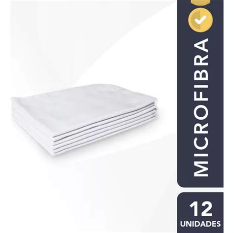 Flanelas Pano De Microfibra Branco Para Limpeza X Cm