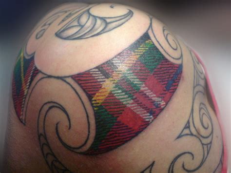 Maori Polynesian Tattoo Maoriscottish Tartan Tattoo