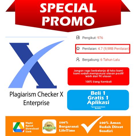 Jual Promo Beli Gratis Plagiarism Checker X Enterprise Full