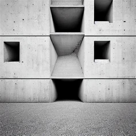 Flooded Concrete Structure Surreal Architecture Stable Diffusion