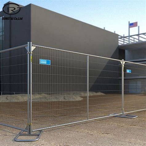 Interlocking Movable Galvanized Steel Crowd Control Barrier Construction Fence And Fence Panel