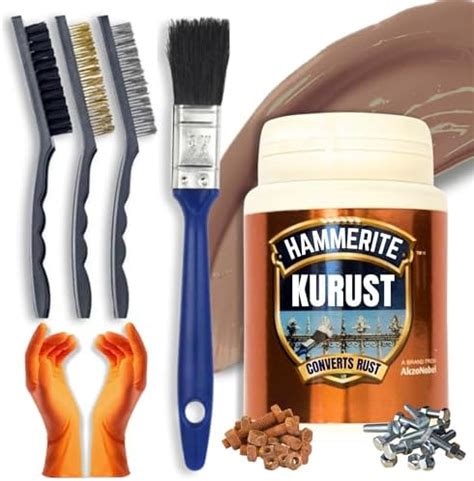 Rust Treatment Bundle with 90ml Hammerite Kurust Rust Converter, Wire ...
