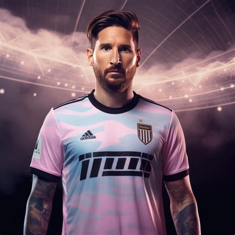 Premium Ai Image The Unveiling Lionel Messi Rocking Inter Miamis New