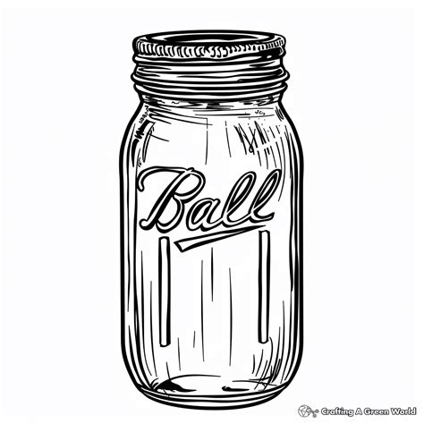 Mason Jar Coloring Pages Free And Printable